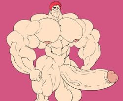 abs balls bara biceps boner erection human hyper hyper_balls hyper_genitalia hyper_penis hyper_testicles male male_only muscles muscular muscular_arms muscular_legs muscular_male muscular_thighs nipples nude pecs penis remert solo solo_male testicles veins yaoi
