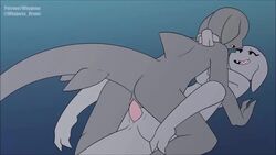 animated anthro bite biting cum cum_inside male/female mp4 no_sound sex shark straight tagme video whygena