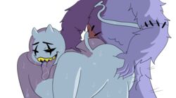 2boys anal anal_sex ass_grab deltarune doggy_style fur gay jester jevil_(deltarune) looking_pleasured male/male male_penetrating_male one_eye_closed seam_(deltarune) sex simple_background sweat tail teeth tongue_out