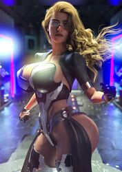 1girls 3d athletic athletic_female big_breasts breasts busty cleavage elsa_(katie3dx) female fit fit_female hips hourglass_figure human katie3dx large_breasts legs light-skinned_female light_skin lips original original_character shiny shiny_skin thick upper_body voluptuous