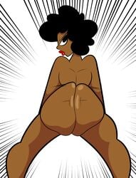 1girls 2020 ass ass_clapping back_view benthelooney big_ass big_lips black_hair clapping_cheeks crazz_(benthelooney) cute dark-skinned_female dark_skin female female_only image large_breasts lipstick looking_at_viewer looking_back naked nude nude_female oboithisisfunky original_character rear_view red_lipstick sideboob solo tagme thick_thighs throwing_it_back twerking white_background