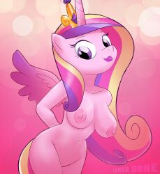 alicorn anthro breasts casual_nudity equid equine female friendship_is_magic hasbro horn lamar_bone lipstick makeup mammal my_little_pony mythological_creature mythological_equine mythology navel nipples nude princess_cadance_(mlp) solo wings