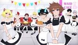 animal_ears anime_style ao_no_exorcist ashe_ubert blonde_hair brown_hair cafe creeperwisp cute_boy cute_male demon_slayer femboy fire_emblem:_three_houses fluffy_ears fluffy_hair hellsing joker_(persona) kingdom_hearts maid_apron maid_dress maid_outfit maid_uniform multiple_boys my_hero_academia okumura_rin persona_5 schrodinger shouto_todoroki sora_(kingdom_hearts) spikey_hair tanjiro_kamado twink white_hair xenoblade_chronicles