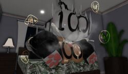 anal anal_sex anal_sex axolotl big_ass big_balls big_penis blocky_body blush cat_ears femboy gay glasses heart_cutout redpurr redpurr_(oc) roblox robloxian thick_thighs tights white_gloves white_hair white_socks yopi_(yopimz) yopimz