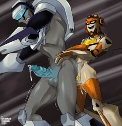 cartoon cartoon_network gay hasbro jazz_(transformers) jetfire men nakamura_kikuharu pussy robot transformers transformers_animated vagina yaoi