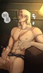 adams_apple adonis_belt alucard_(castlevania) androgynous areolae athletic_male belly_button belt belt_only belts biceps bishonen blonde_hair blonde_hair_male castlevania castlevania_(netflix) chest_scar closed_eyes collarbone cum cumming dhampir ejaculation english_dialogue english_text erect_penis erection eyebrows_visible_through_hair eyes_visible_through_hair fangs full_color fully_retracted_foreskin hi_res jacking_off knee lamp lamp_light lampshade long_hair long_hair_male male_only masturbation muscular_male nipples not_ai_generated open_mouth pale_skin pale_skinned_male penile_masturbation penis practically_nude scar sitting_down sitting_in_chair six_pack solo_male sweat sweating tagme tearforgods testicles thighs two_belts twunk uncensored uncensored_penis vampire visible_breath