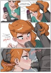 2d 2d_(artwork) blowjob comic machamp page_2 pokemon ponytail sole_female sole_male sonia_(pokemon) wjs07