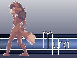 anthro ass back_view brown_fur canine character_name disney female female_only fox fur furry_ass furry_tail glasses mammal myra_foxworthy op80918 solo standing tagme tail talespin