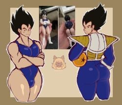 black_eyes black_hair dbz digital_drawing_(artwork) dragon_ball dragon_ball_super dragon_ball_z juneopulus meme prince_vegeta saiyan saiyan_armor saiyan_male thick_ass thick_thighs vegeta