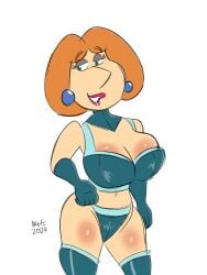 1girls bra eyeshadow family_guy ginger lingerie lois_griffin milf mizterfuzzy orange_hair panties tagme