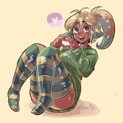 1girls cheese_aa cute disney disney_channel female female_focus female_only sweater tagme the_owl_house thick_thighs vee_(the_owl_house) vee_(the_owl_house)_(human)