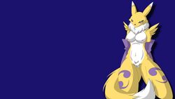 anthro breasts color digimon female female_only front_view fur furry nude renamon solo tagme vulva yiffmasters