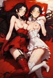 ai_generated black_hair dress melanie_malachite miltia_malachite miltiades_malachite rwby tagme