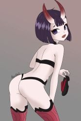 1girls azureemmi_(artist) fate/grand_order fate_(series) female female_only sandals shuten_douji_(fate) solo