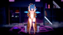 1boy 1girls 3d aged_up alternate_breast_size animated arms_above_head arms_up balls bench blue_eyes blue_hair blue_ribbon blurry blurry_background bondage book bookshelf bouncing_breasts bound bound_arms bound_wrists breast_grab breasts chains cirno collarbone completely_nude completely_nude_female cum cum_in_pussy dark dark-skinned_male depth_of_field feet female_ejaculation female_orgasm female_penetrated from_behind from_behind_position grabbing_another's_breast grabbing_from_behind groping hair_between_eyes hands_up ice ice_wings indoors knees koikatsu_(medium) leg_grab leg_ribbon lifting_person longer_than_30_seconds looking_at_viewer lorraine_pucci medium_breasts navel nipples nude orgasm penis pussy pussy_juice restrained reverse_cowgirl_position ribbon sex sex_from_behind shelf short_hair sitting spread_legs standing standing_sex straight testicles thigh_ribbon thigh_strap touhou uncensored video wide_hips wings