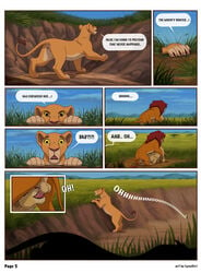 balls comic detailed_background dialogue disney english_text erection face_fucking face_mounting felid female feral feral_on_feral forced forced_oral genitals grass hi_res irrumatio kiara lion looking_at_another male male/female mammal mane nala oral outside pantherine paws peeping penile penile_spines penis plant pussy radixpanther reallynxgirl sex shadow silhouette simba sky speech_bubble stuck_penis text the_lion_king tongue tongue_out whiskers yellow_eyes