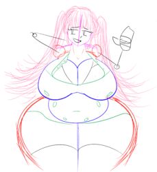 big_belly enormous_thighs fire_emblem fire_emblem:_three_houses genpis_chong hilda_valentine_goneril huge_breasts huge_thighs nintendo pink_hair sketch thick_thighs wide_hips wip