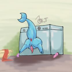 1:1 2021 accidentally_presenting anal_beads animal_genitalia anus ass azzyyeen basket blue_body container dildo eeveelution erection feral genital_slit genitals hindpaw inside male male_only male_vaporeon nintendo nude paws penis pokémon_(species) pokemon quadruped raised_tail rear_view sex_toy slit solo stuck tapering_penis vaporeon video_games washing_machine what_are_you_doing,_step_bro?