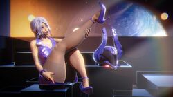 3d 3d_(artwork) bungie destiny_(game) destiny_(video_game) destiny_2 glowing glowing_eyes guardian_(destiny) helmet high_heels legs legs_up nezzy_(sonicfreak) sonicfreak thick_thighs thighs warlock_(destiny) white_hair