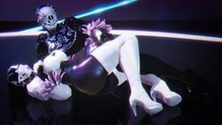 3d 3d_(artwork) ada-1 ass big_ass breasts bungie cosplay destiny_(game) destiny_(video_game) destiny_2 elsie_bray exo exo_stranger female_only gloves glowing high_heel_boots laying_down leotard looking_at_viewer nier:_automata on_back pose posing robot robot_girl robot_humanoid sonicfreak stockings thick_thighs thighhighs thighs yorha_2b_(cosplay) yorha_2p_(cosplay)