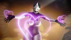 3d 3d_(artwork) ada-1 beach bungie destiny_(game) destiny_(video_game) destiny_2 exo gloves glowing heart hug looking_at_viewer robot robot_girl robot_humanoid sonicfreak sunset thick_thighs thighs