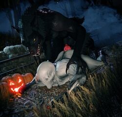 2boys 2monsters 3d ass canine gay jack-o'-lantern knotted_penis night outlast prone_bone pumpkin ralic_turman red_barrels walrider werewolf