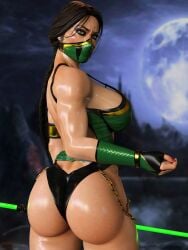 3d big_ass big_breasts jade_(mortal_kombat) mask mortal_kombat muscular_female nordfantasy