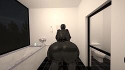 3d animated ass_focus ass_shake bathroom female female_only huge_breasts hypercowvr larger_male mp4 no_sound robot_girl solo solo_female tagme teasing video vrchat vrchat_avatar vrchat_media vrchat_model