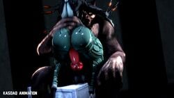 3d animated armor female kasdaq knot large_ass large_penis living_fleshlight no_sound oberon_(warframe) rule_63 tagme video warframe werewolf