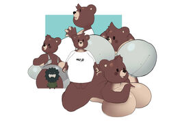 anthro bear big_ass big_breasts big_butt brown_bear jumboji lingerie shortstack tagme