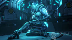 1girls 3d alien_girl anus ass female female_focus female_only helmet high_heels pussy rookie425 saryn_(warframe) warframe