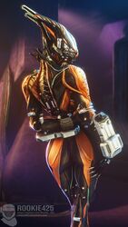 1girls armor ass breasts female female_only hands_on_breasts rookie425 valkyr_(warframe) video_games warframe