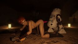 1boy 1girls 3d all_fours animated armwear astromech_droid boots breasts dildo droid duo female footwear fucking_machine functionally_nude gif human_penetrated lamp male night nude nude_female on_ground original_character outside r5-series_astromech_droid red_hair robot robot_on_human robot_penis sex_machine sex_toy shoes short_hair side_view small_breasts star_wars starlord_games straight