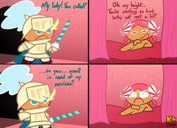 1boy 1girls angry artist_request based cookie_run funny hi_res knight_cookie meme princess_cookie rejection tagme