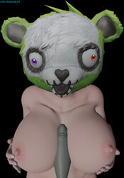 3d anon bear big_breasts boobjob breasts cute epic_games erect_nipples erection fortnite fortnite:_battle_royale furry fursuit hand_on_breast looking_at_viewer nipples nude nude_female nude_male open_mouth paizuri penis penis_between_breasts smokedaddy spooky_team_leader tagme