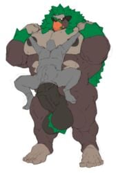 anal anonymous anthro bara belly_bulge big_penis boner erection furry gay gay_sex male male_only muscles muscular nintendo nude penis penis_size_difference phosbara plain_background pokémon_(species) pokemon pokemon_(species) pokemon_ss pokephilia rillaboom sex simple_background size_difference spread_legs testicles veiny_penis white_background