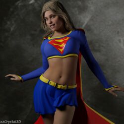 1girls 3d 3d_(artwork) blender blender_(software) cg dc dc_comics female female_focus female_only half-dressed injustice_2 kara_danvers kara_zor-el skirt solo supergirl supergirl_(injustice) superheroine superman_(series) xzcrystal3d