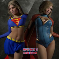 1girls 3d 3d_(artwork) 3d_model blender cg dc dc_comics female female_only fully_clothed injustice injustice_2 kara_danvers kara_zor-el model_release solo supergirl xzcrystal3d