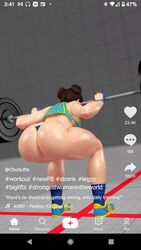 1girls 3d 9:16 almightypatty animated ass big_ass chun-li female female_only large_ass phone phone_screen shorter_than_30_seconds solo sound street_fighter tiktok vertical_video video virtamate weightlifting weights