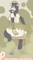 alice_angel ass ass_built_separately bendy_and_the_ink_machine big_ass big_butt bubble_ass bubble_butt butt butt_built_separately fart fart_cloud loud_fart meaty_ass meaty_butt sitting_on_chair stinkyhugs