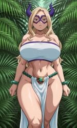 1girls ai_generated big_breasts big_thighs crop_top curvy curvy_body curvy_female curvy_figure curvy_hips curvy_thighs hips huge_breasts kyoru189 large_breasts looking_at_viewer looking_down looking_down_at_viewer mature_female midriff mount_lady my_hero_academia seductive seductive_look shiny shiny_skin solo solo_female thighs