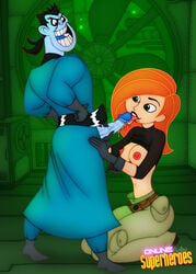 disney dr._drakken female human kim_possible kimberly_ann_possible male nipples online_superheroes straight straight_hair