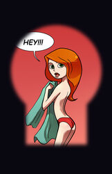 covering disney female female_only human keyhole kim_possible kimberly_ann_possible panties peephole peeping solo straight_hair tagme voyeur weapon-a