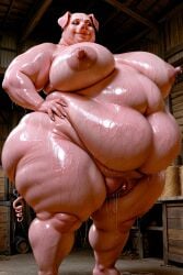 ai_generated anthro anthro_only areolae ass barn bbw big_ass big_breasts big_butt breasts butt curly_tail farm fat fat_anthro fat_female female female_only fupa furry furry_only furrypornaddiction huge_breasts huge_butt huge_cock inside morbidly_obese morbidly_obese_female morbidly_obese_male navel nipples obese obese_anthro obese_female overweight overweight_anthro overweight_female pig pink_body pink_skin ssbbw sus_(pig) sweat sweatdrop sweating sweaty tail thick_thighs wide_hips