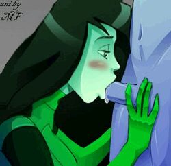 animated blue-skinned_male disney dr._drakken fellatio female hagfish human kim_possible male oral penis shego straight straight_hair tagme unseen_male_face