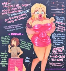 areolae ass ass_expansion bbw big_ass big_breasts bimbo bimbo_lips bimbofication black_dress blonde_hair bluestarwishes breast_expansion breast_growth breast_growth_(enlargement) breasts chubby_female ebonization expansion eye_color_change female genital_expansion genital_growth genital_growth_(enlargement) hair_color_change large_ass large_breasts lip_expansion original original_character plump plump_labia pussy pussy_expansion pussy_growth pussy_growth_(enlargement) race_swap ripped_clothing self_upload sequence solo_female succubus thick_thighs transformation voluptuous