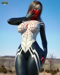 3d 3d_(artwork) big_breasts female female_only marvel marvel_comics silk_(marvel) spider-man_(series) thick_thighs wotm8h8