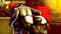 1boy 1boy1girl 1girls 3d alien alien_girl ass back big_ass big_breasts breasts clothed_male_nude_female dat_ass face_in_ass female female_sangheili halo_(series) hands_on_ass helmet holding_own_breast huge_ass huge_breasts human humanoid interspecies male male_human/female_alien male_human/female_humanoid military military_uniform operatorhu3_(artist) sangheili sideboob spartan_(halo) tagme unsc_marine