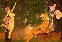 3d_(artwork) animal_genitalia animal_penis anthro applejack_(mlp) ass big_breasts big_butt big_penis blonde_hair blue_eyes blush breasts certedia clothing cutie_mark digital_media_(artwork) earth_pony equid equine female female/female fluttershy_(mlp) freckles friendship_is_magic fur genitals group hair hasbro hat headgear headwear hi_res horn horse huge_filesize intersex mammal my_little_pony nipples nude penile penis pony purple_hair rarity_(mlp) smooth_skin source_filmmaker thick_thighs unicorn white_body wide_hips