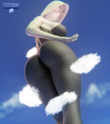 1girls 3d 3d_(artwork) big_ass big_breasts female female_only giantess gwen_stacy marvel marvel_comics nipple_bulge solo spider-gwen spider-man_(series) wotm8h8